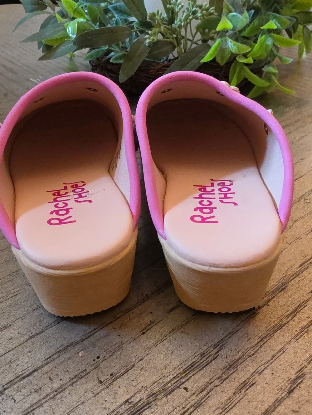 Rachel Pink Flower Slip-On Clogs for Kids Size 13 NWOT